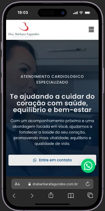 Site Dra. Bárbara Fagundes Cardiologista