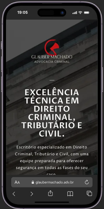 Site Glauber Machado Advocacia
